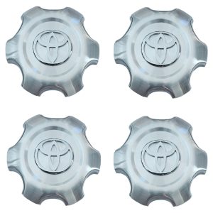 Toyota LandCruiser Prado wheel centre hub caps 42603-60500 set of 4 on white background