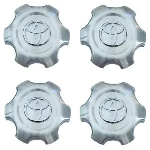Toyota LandCruiser Prado wheel centre hub caps 42603-60500 set of 4 on white background